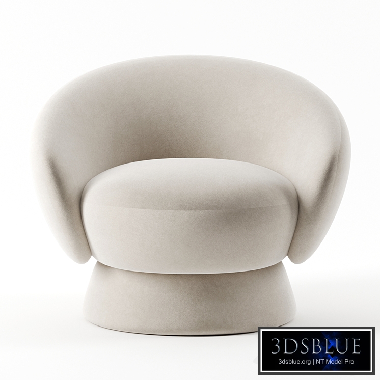 Elephant Club Circular Base Curved Lounge Chair