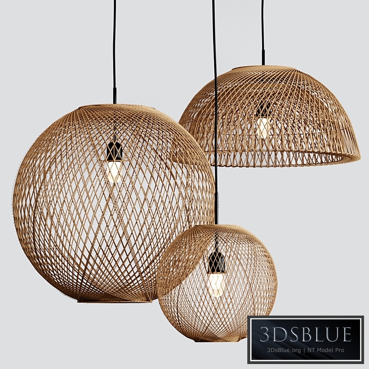 West Elm Wicker Pendant