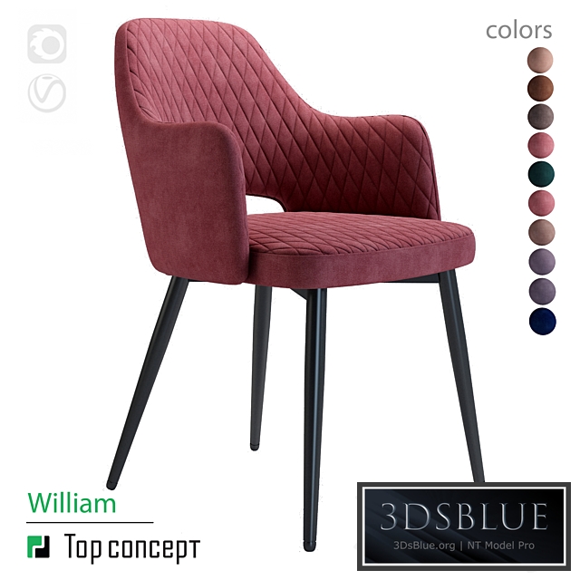 William chair with armrests (rhombus)