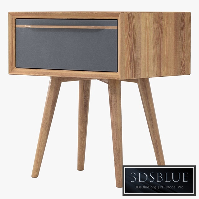 Cabinet Bruni Black with drawer, 45 * 52 * 35 cm