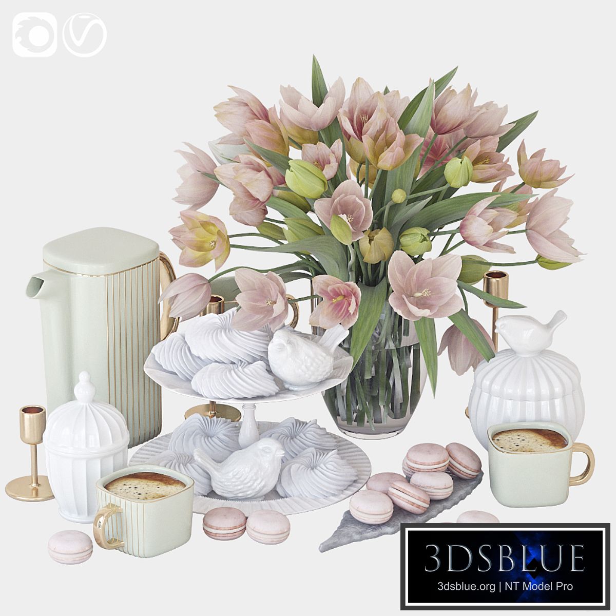 Decorative set with tulips 2