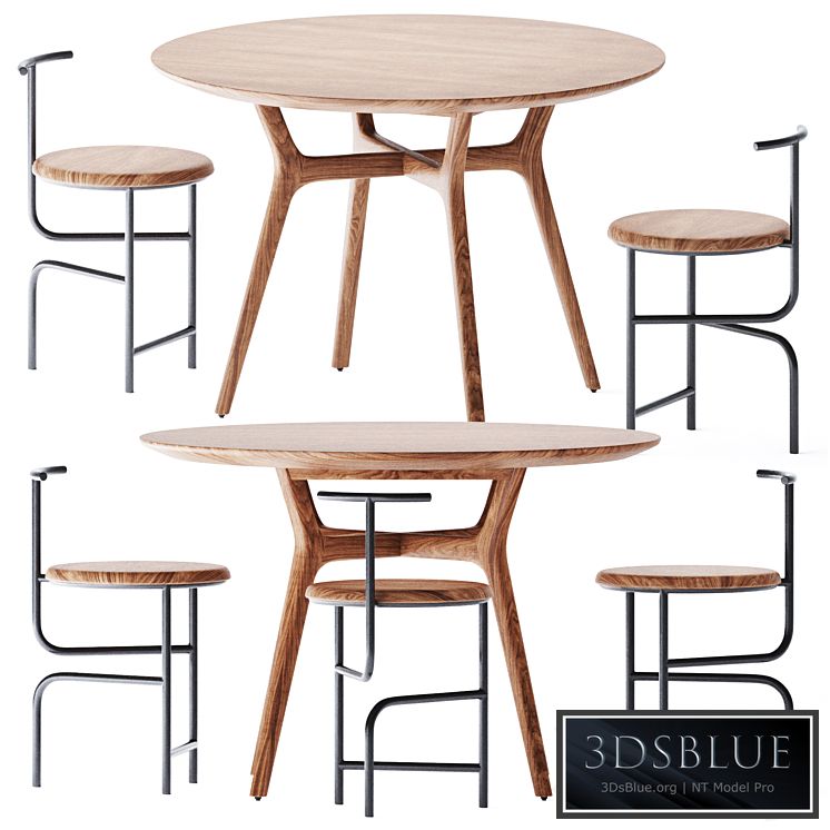 Ren Round Wooden Table by Stellar Works