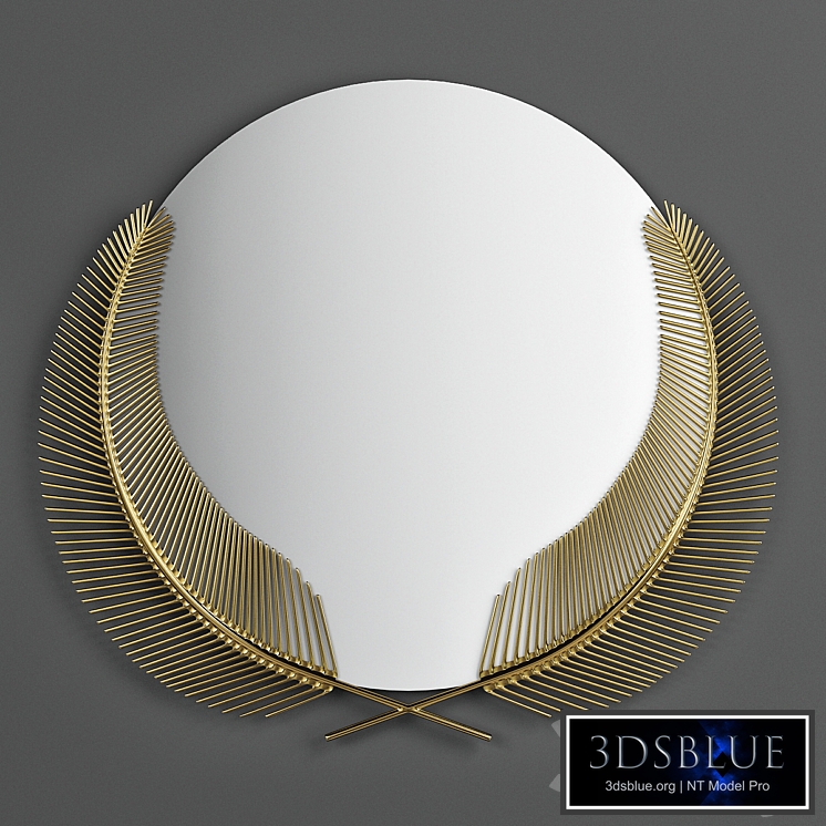 Ghidini 1961 sunset medium mirror in brass by nika zupanc