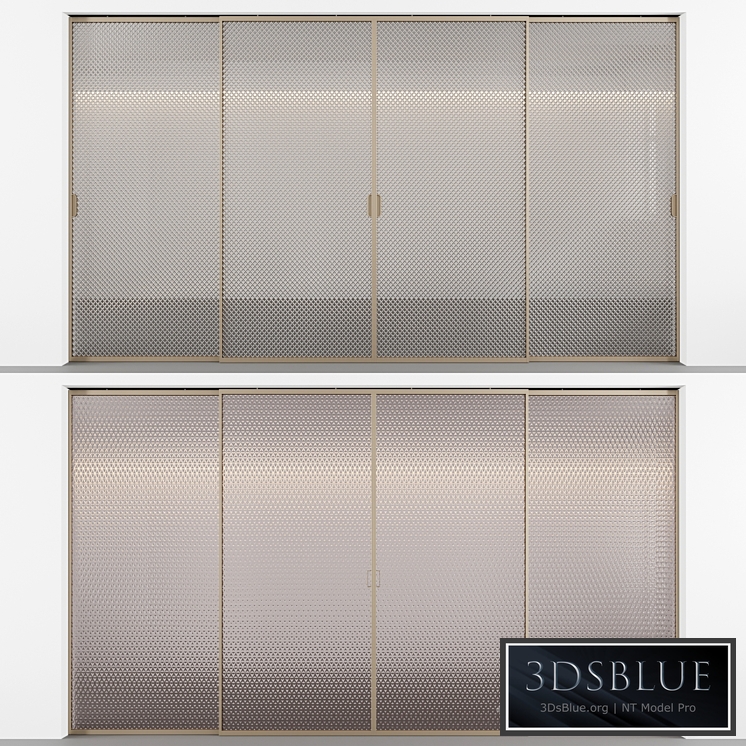Sliding doors with embossed glass No. 3