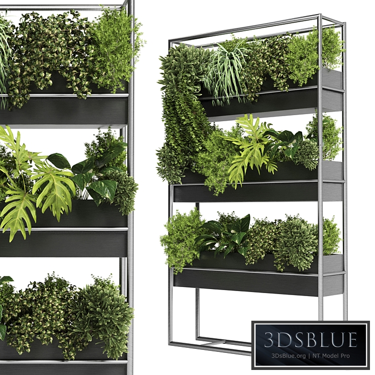 Indoor Plant Plant Stand Metal Vase 02