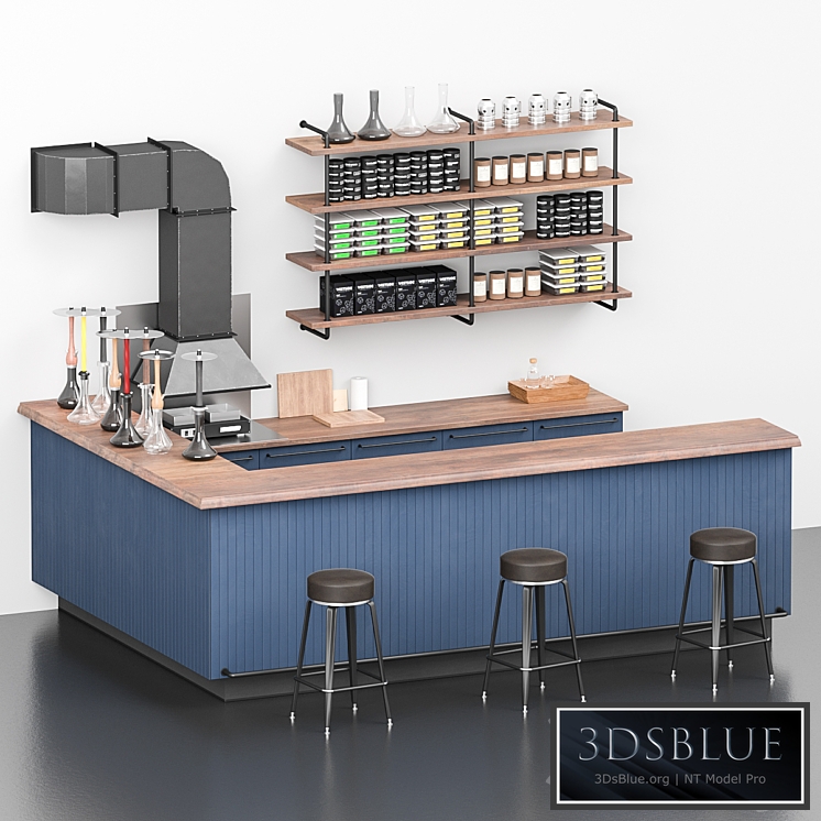 Hookah lounge bar counter