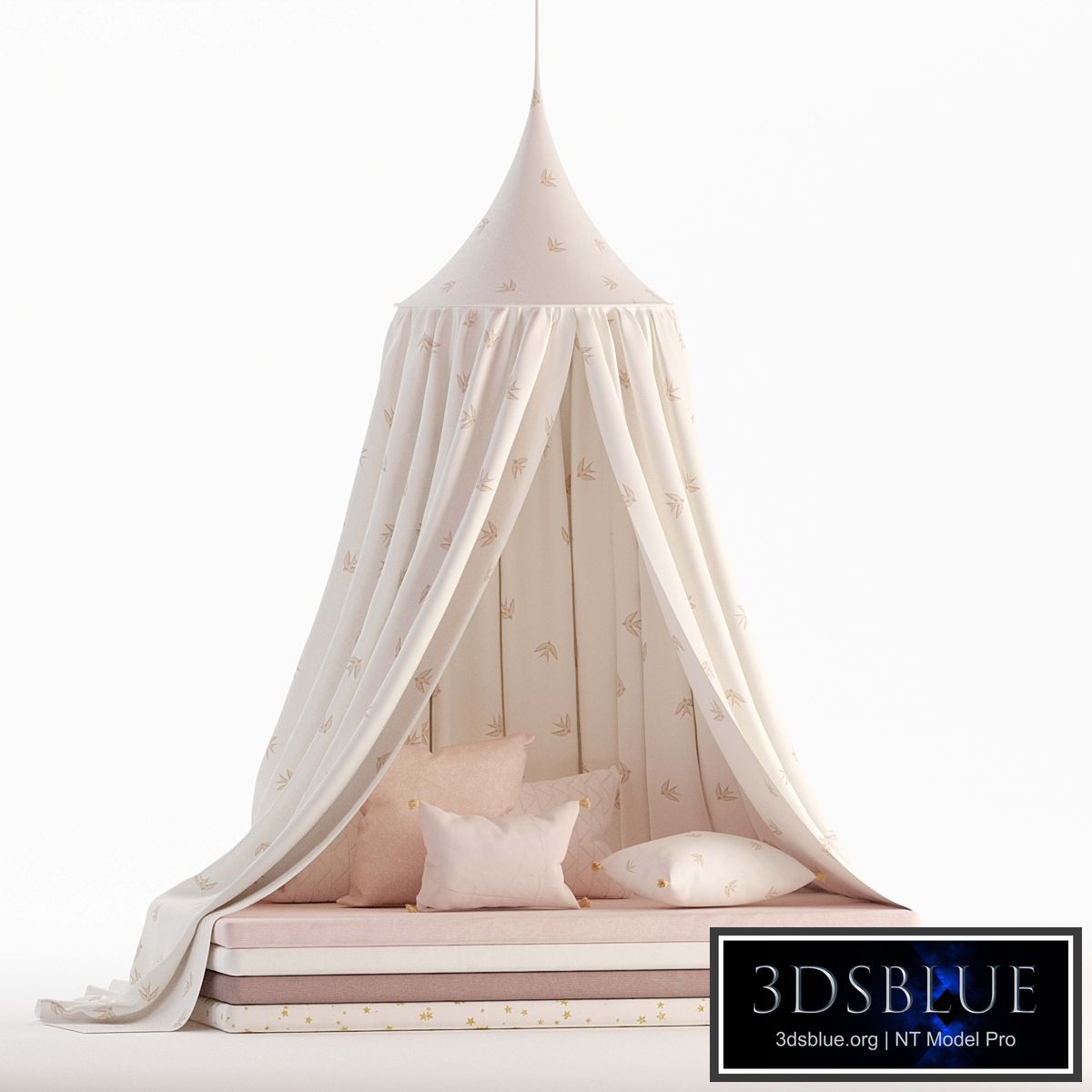 Sleeping collection of canopies, mattresses and pillows