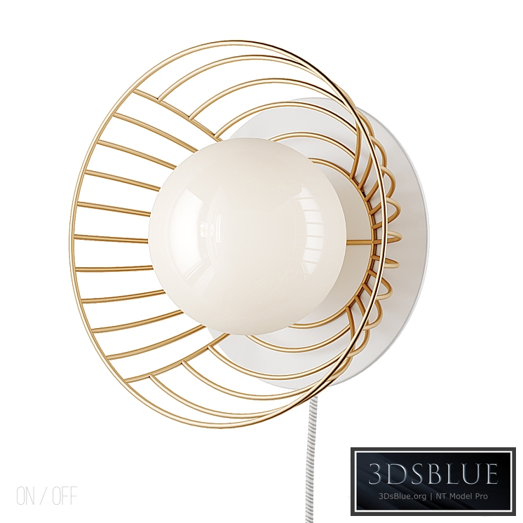 Pink Linework Metal Wall Sconce