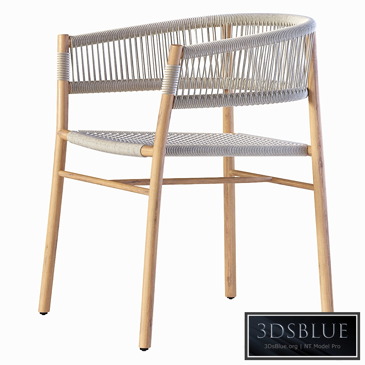 Ethimo Kilt Dining Armchair Teak and Rope