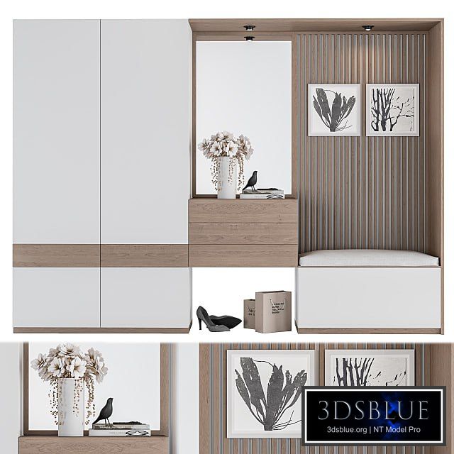 Hallway 07 - Wood and White Set