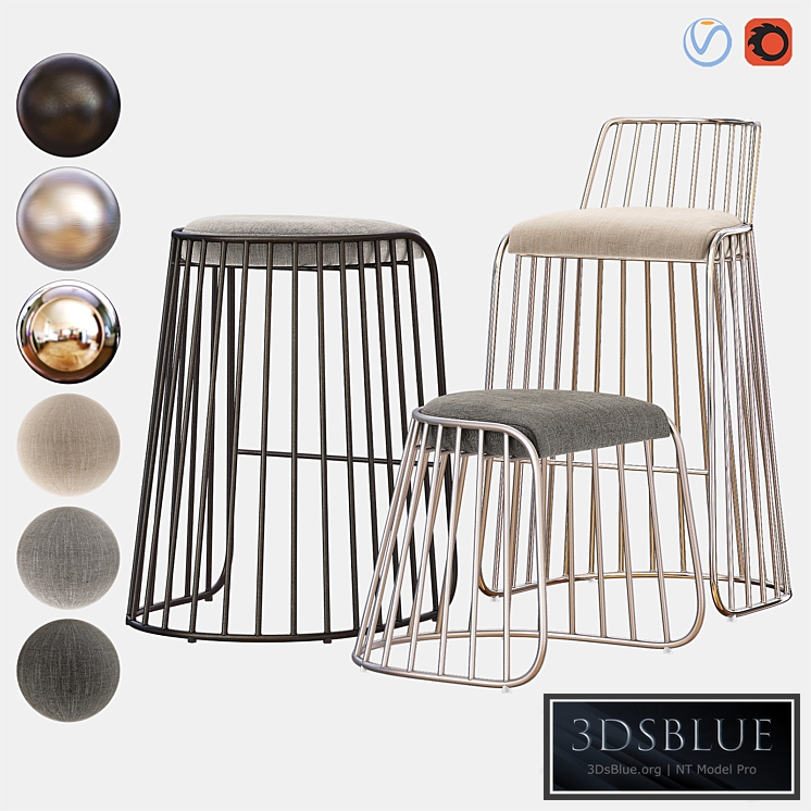 BRIDE's VEIL Bar Chair & Counter Stool