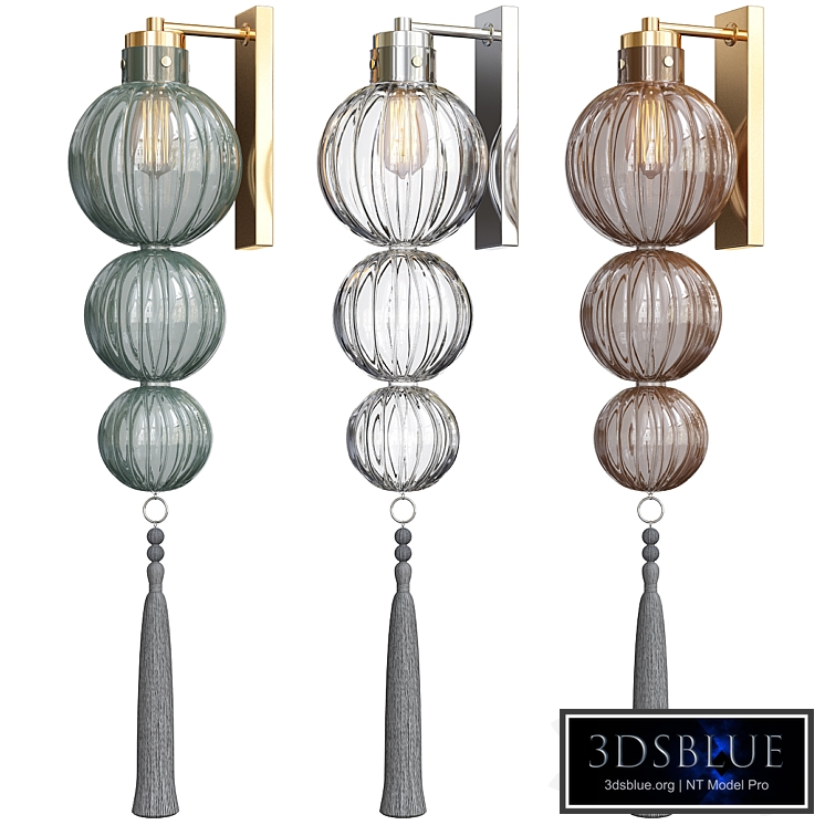 Medina Antique Brass Opal Jade Wall Light