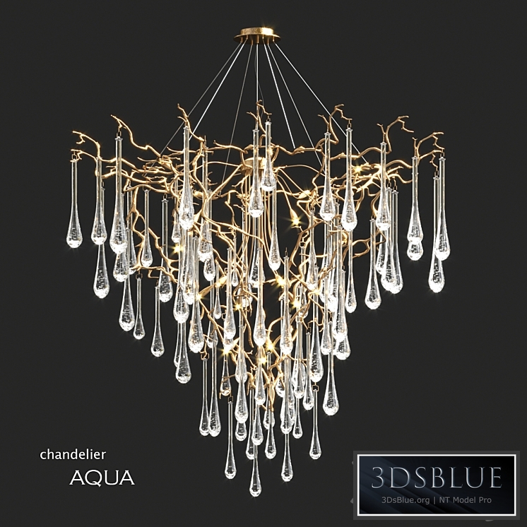 Serip Aqua 19 Lamp Funnel Bespoke Chandelier