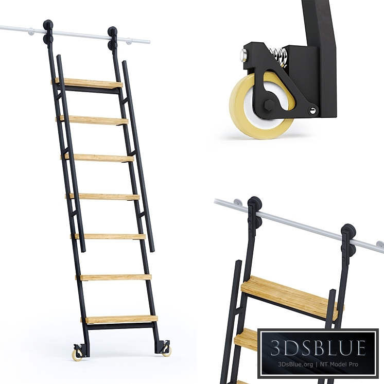 Animated sliding ladder MWE Industrieleiter