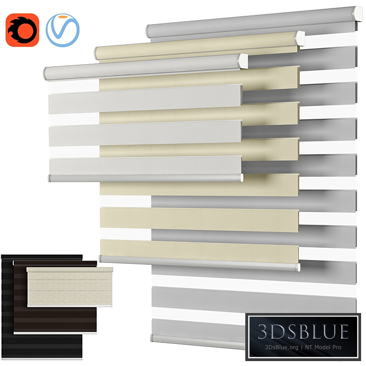Roller Blind 58 | Select Blinds | Essential Light Filtering Dual Shade | Day and night