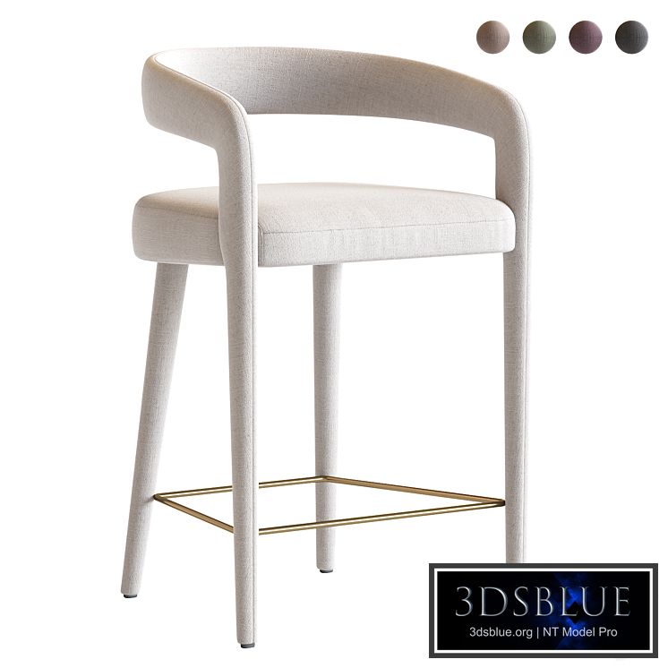 LISETTE WHITE COUNTER STOOL