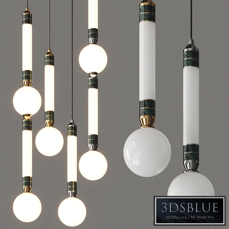 Marc Wood Studio Greenstone Pendant Lamps