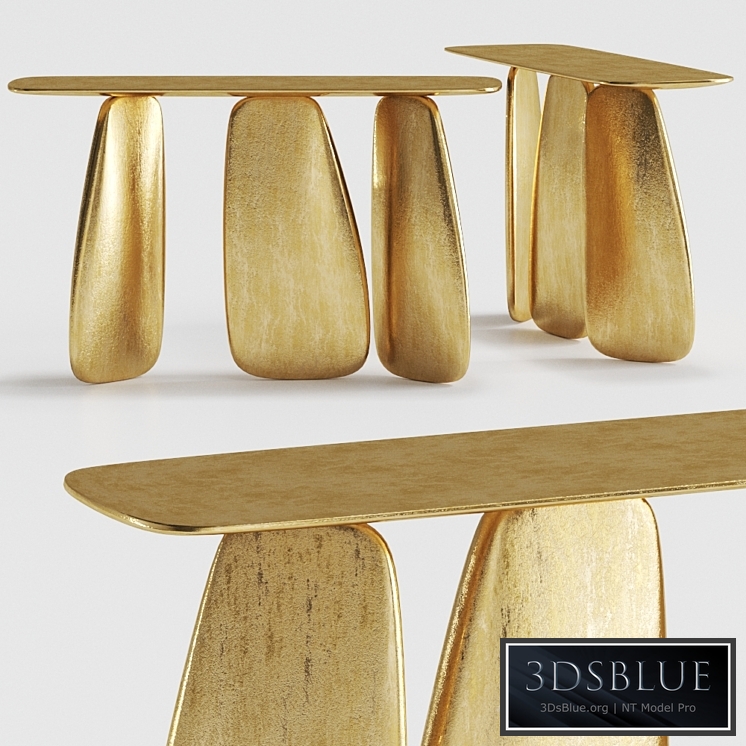 Console Table Brabbu Ardara Gold Leaf