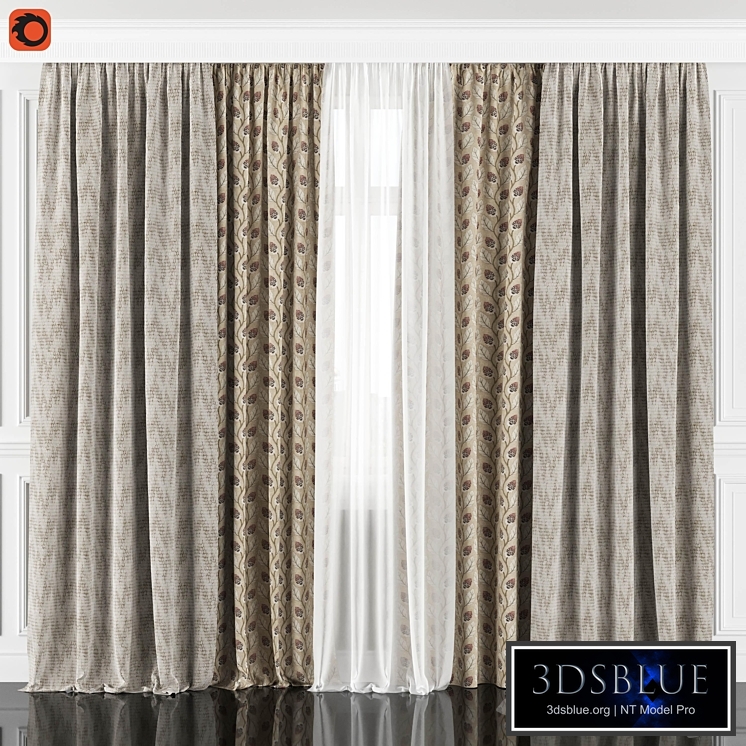 Curtains with window 180C