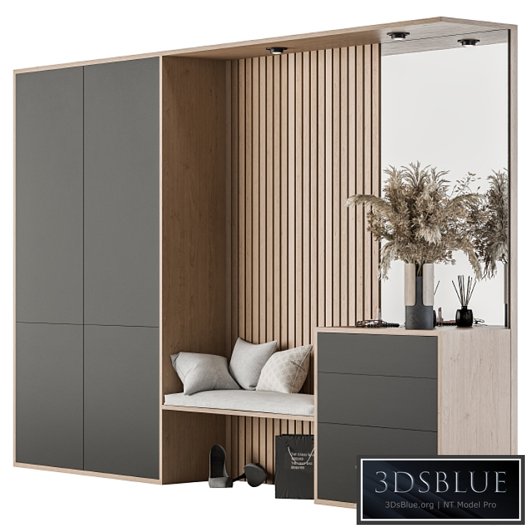 Hallway 11- Wood and Black Set