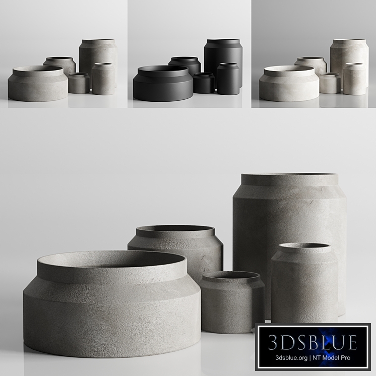 vase concrate set 01