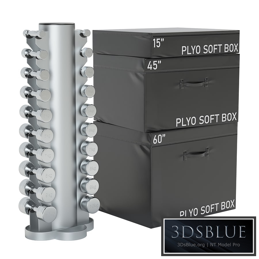 Dumbbells and jump boxes