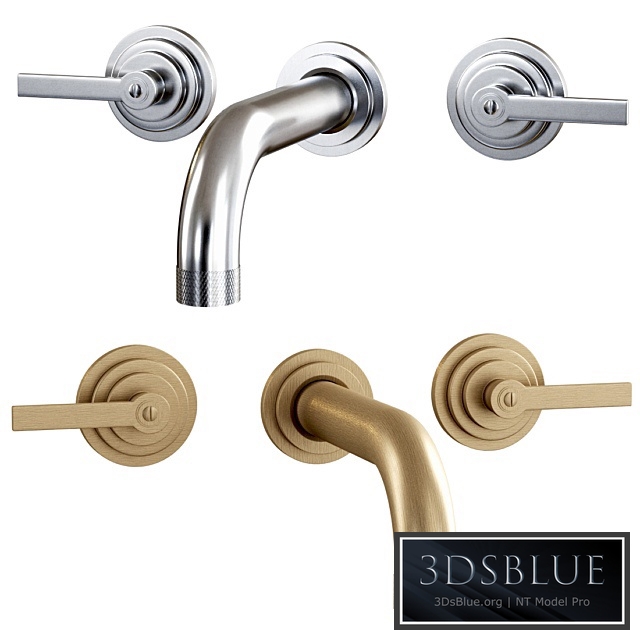 Landmark Industrial wall mounted mixer V7K17-3LF-CP by Samuel Heath / Mixer