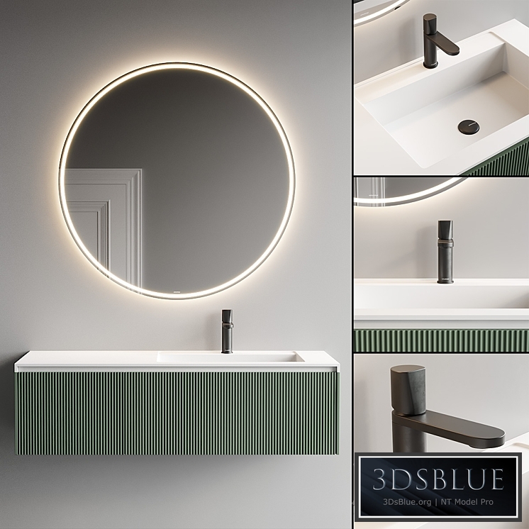 Antonio Lupi Design Binario Vanity Unit Set 1