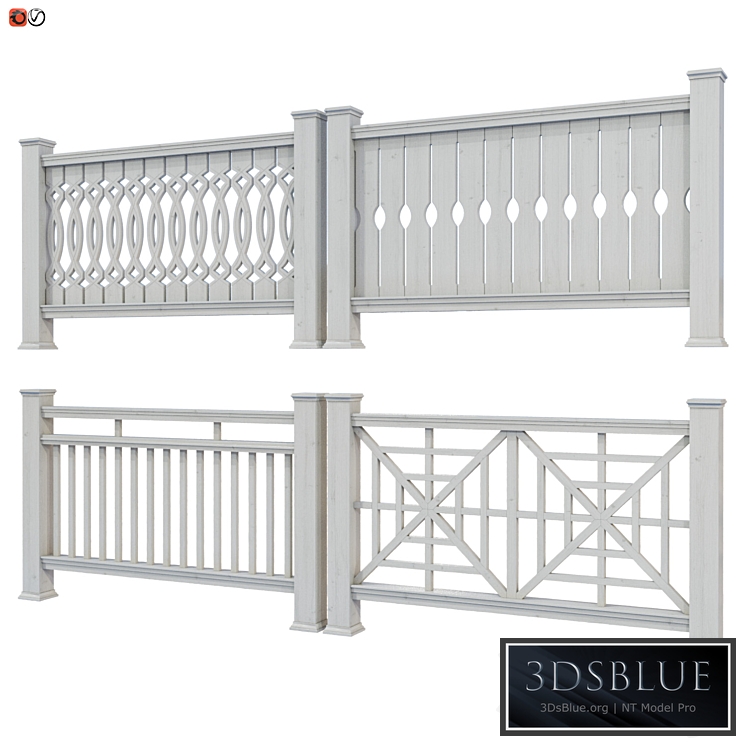 Set of handrails and terrace railing 4