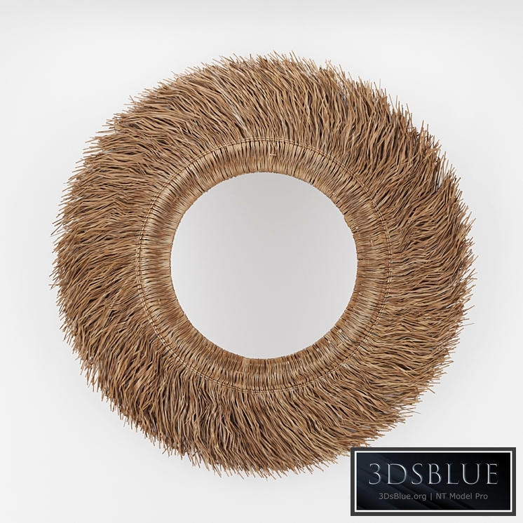 Loully rattan and sisal mirror
