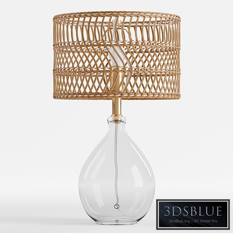 Teardrop Glass Table Lamp