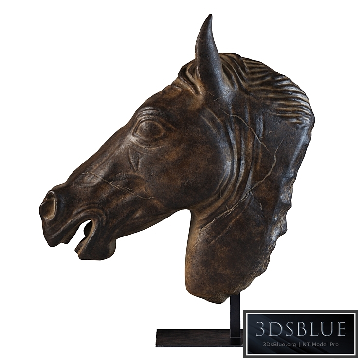 Greco-Roman Horse Head Sculpture Fragment RH