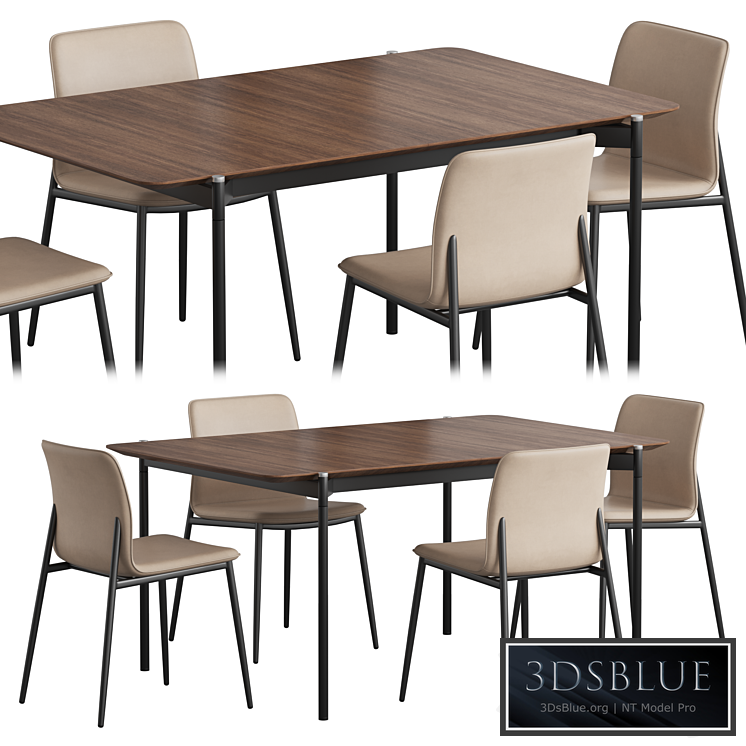 Augusta table Newport chair Boconcept dining set