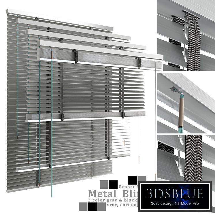 Metal blinds black & gray