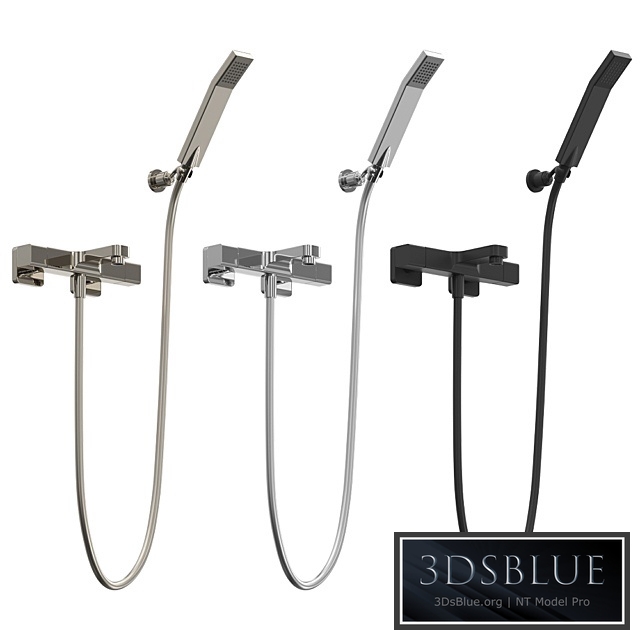 Thermostatic bath faucet with shower set Cisal Cubic