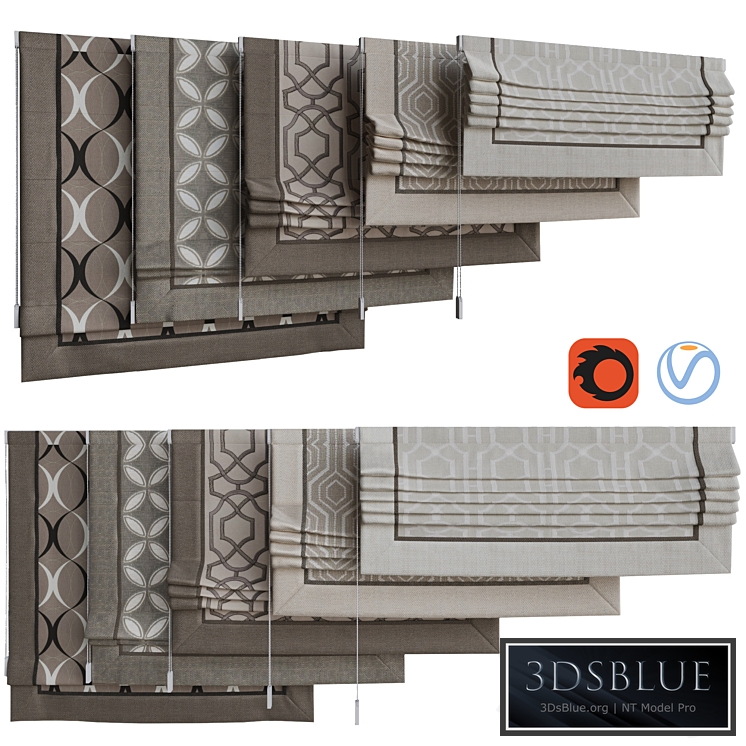 Roman blinds set 12