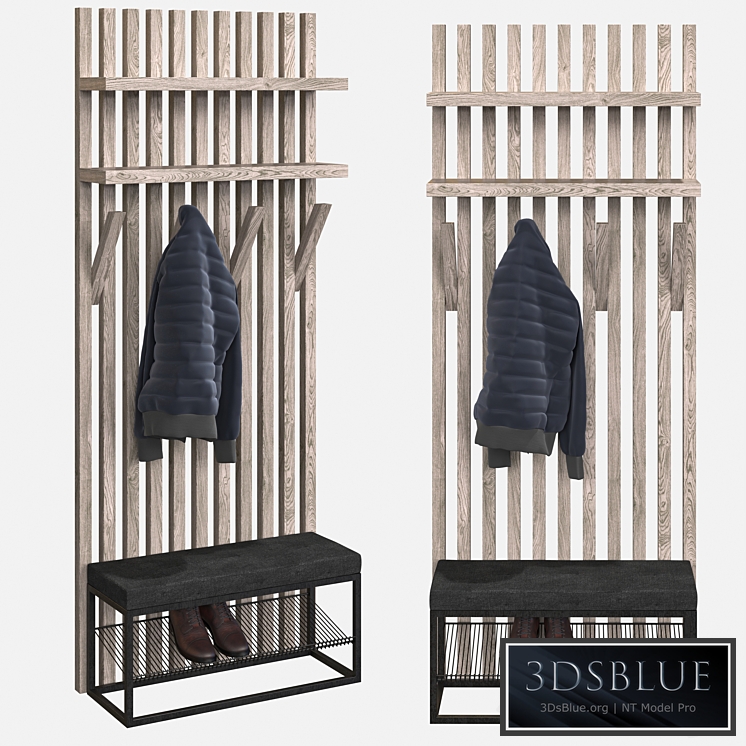 Pouf with shelf for shoes LPS-53