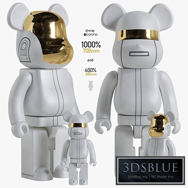Bearbrick / Daft Punk White Suit