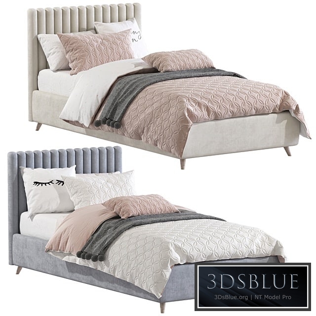 Bed with a soft headboard 7