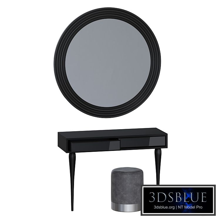 Cloud dressing table, Cloud mirror and Kami pouf