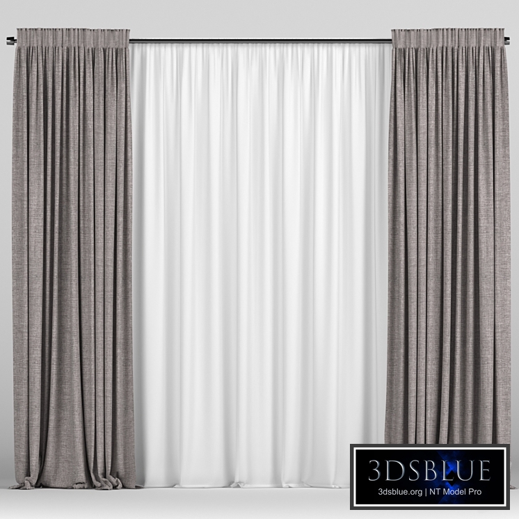 Curtains with tulle