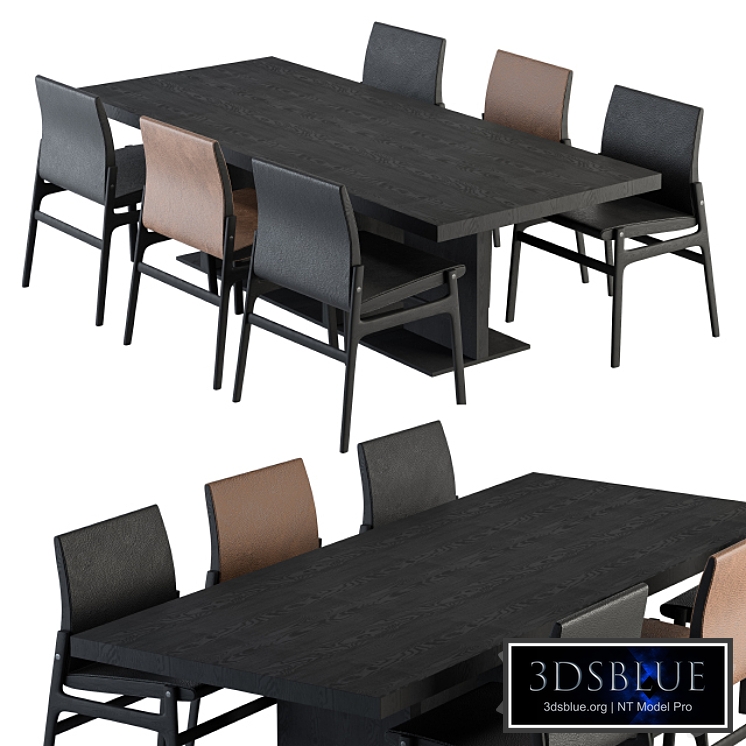 Poliform Dinning Table with Ipanema Chair - Set 21