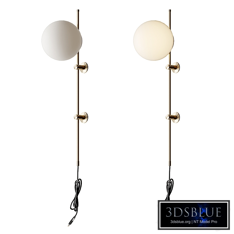 Plug in wall sconce neckless BLACK and Gold from LUX Lighting USA