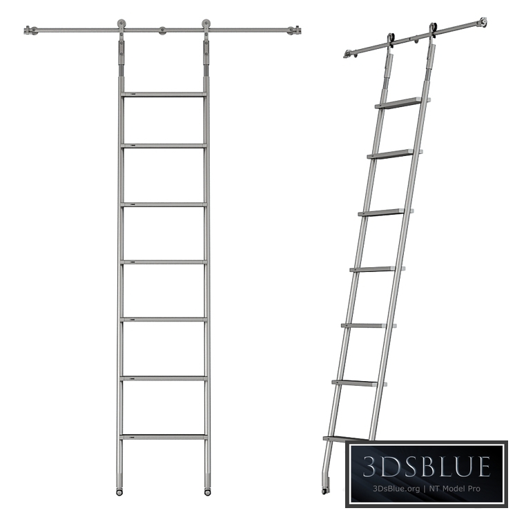 MWE SL.6002.KL Telescoping Rolling Ladder