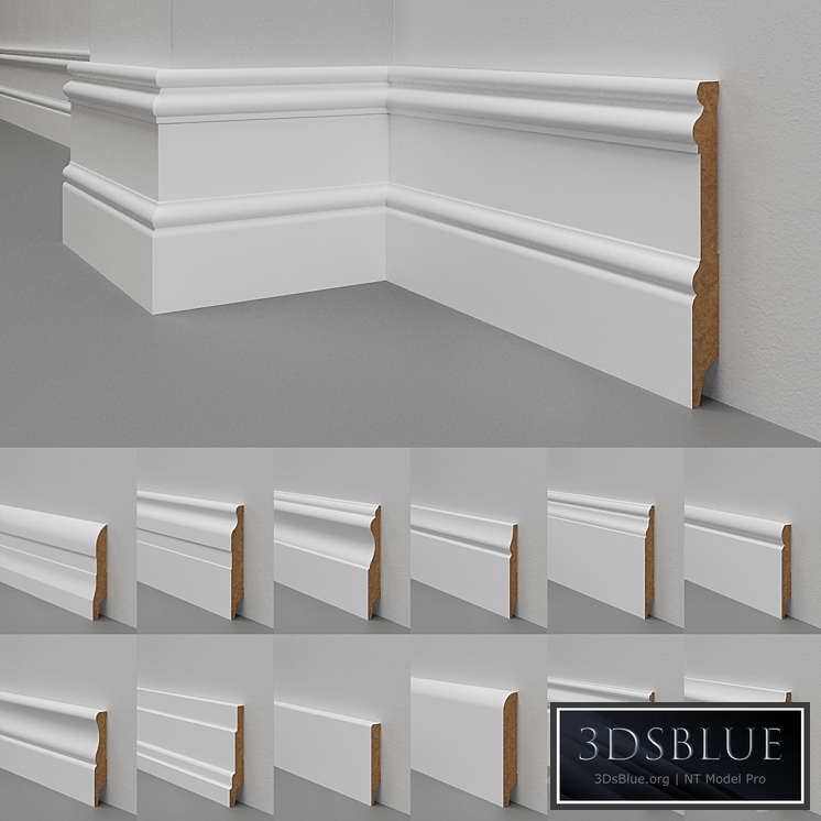 Skirting boards MDF Madest Decor (28 pieces)