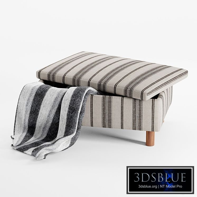 Quinn striped ottoman