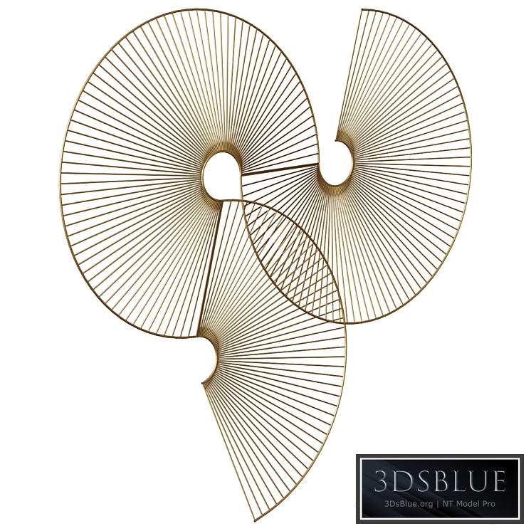 Wall decoration Venertia gold 63,5 x 61 cm