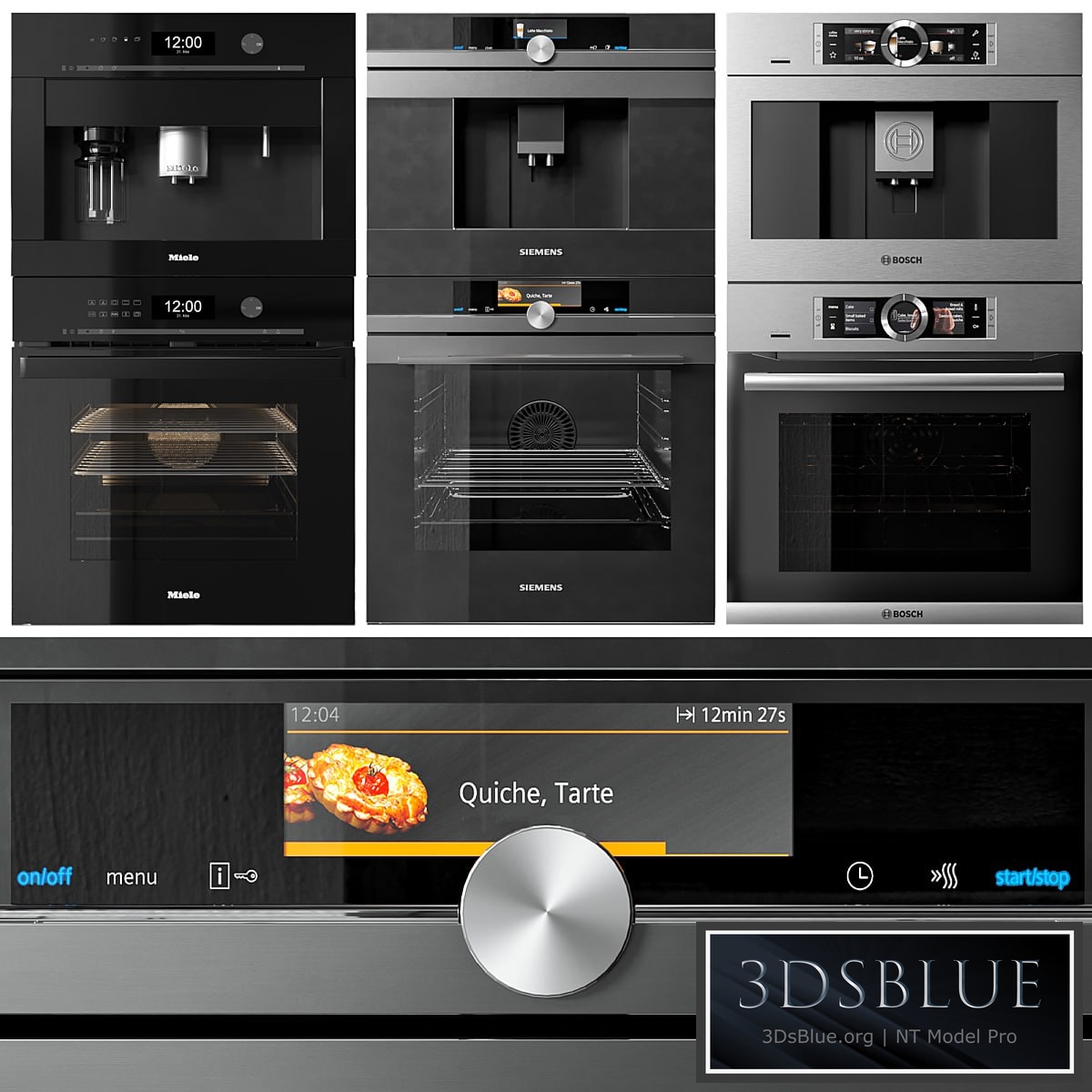 Miele, Siemens and Bosch double oven and coffeemaker collection