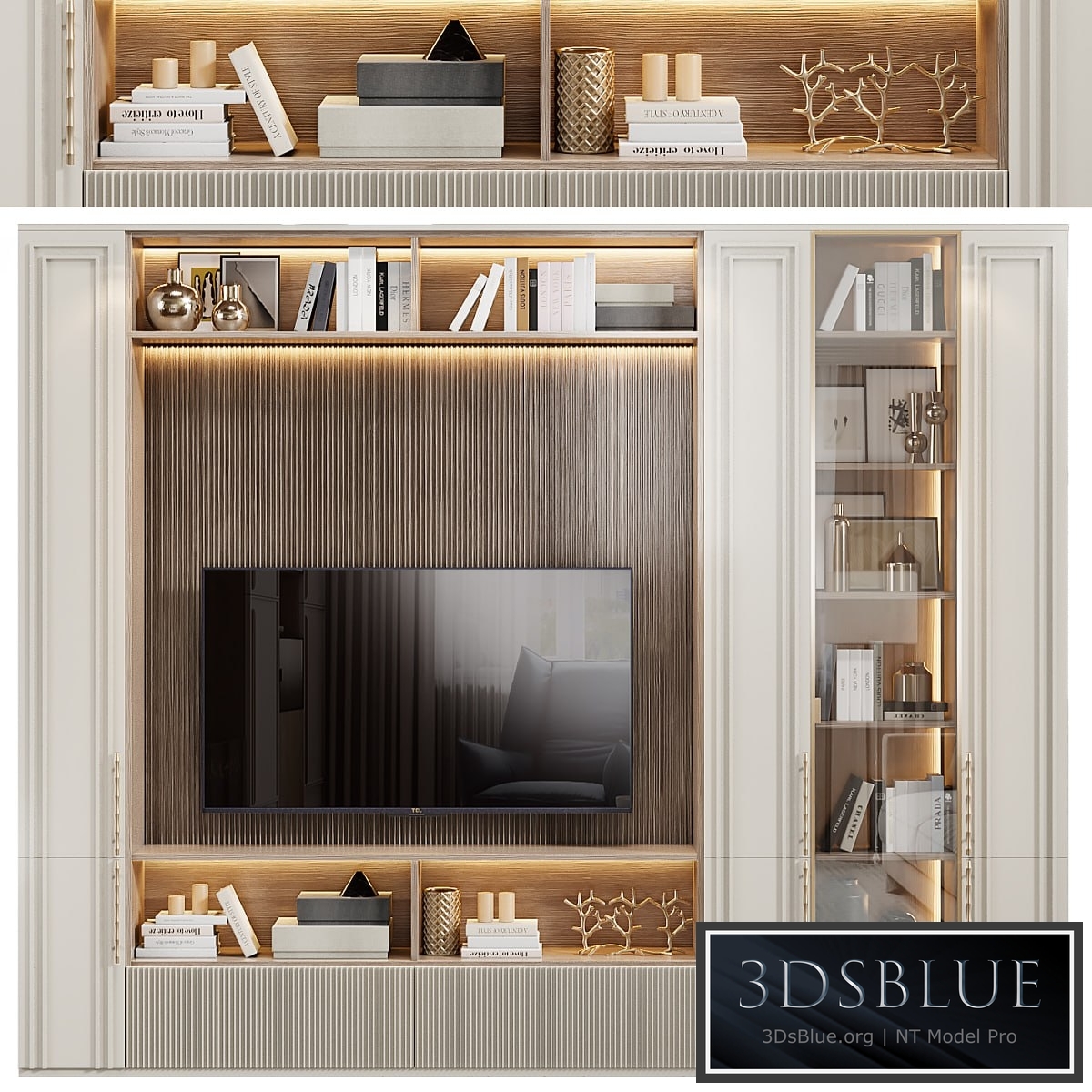 Neoclassical TV wall 016