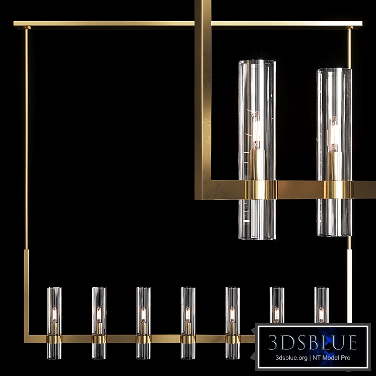 Restoration Hardware RAVELLE LINEAR CHANDELIER 59 Brass